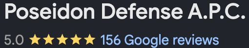 Poseidon Defense A.P.C. — 5.0 stars, 156 Google reviews